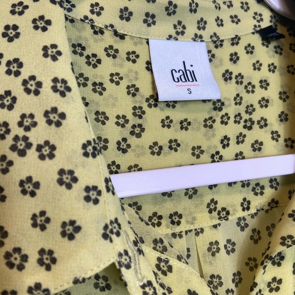 Cabi 5348 Womens Yellow Blouse Size S Collared - Picture 7 of 7